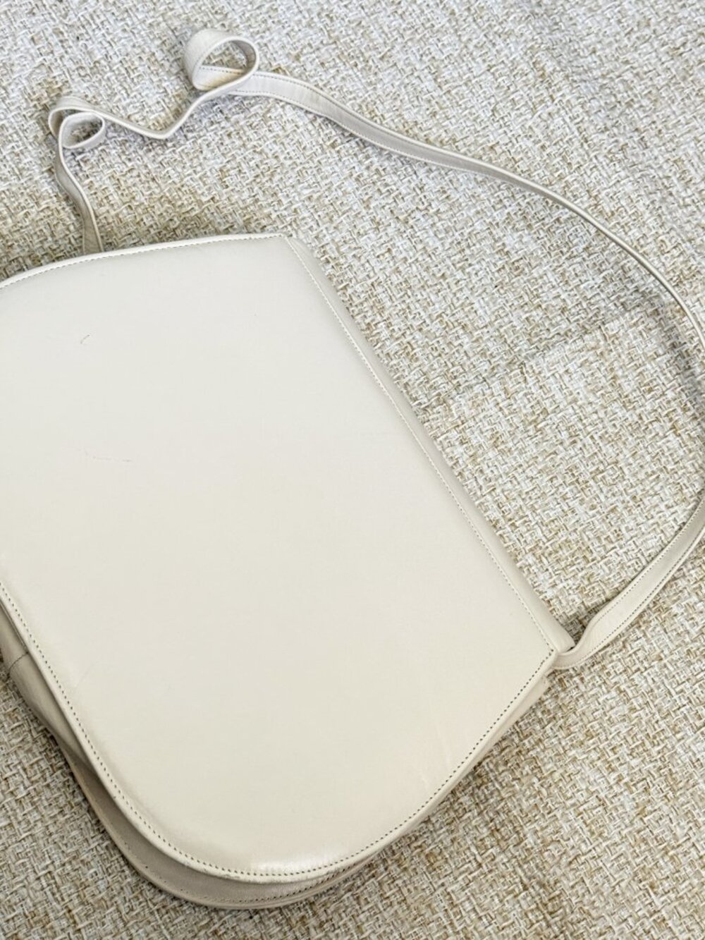 Bally crossbody bag Vintage women's milk color leather made in Italy - Picture 3 of 7